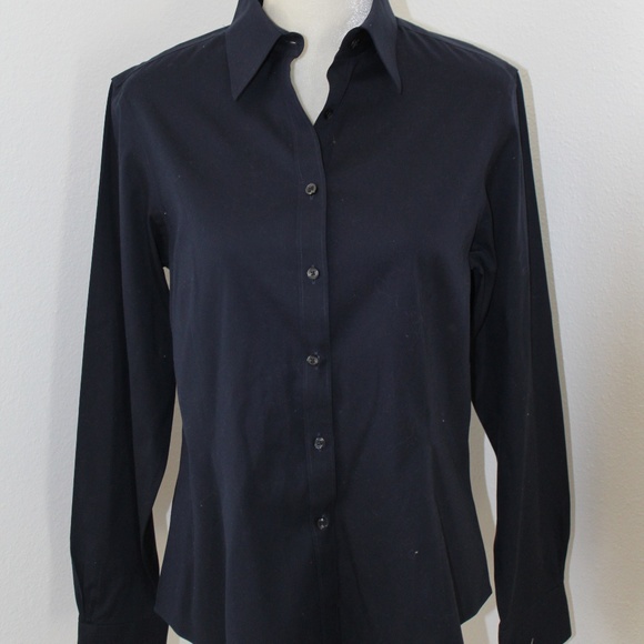 Brooks Brothers Womens Navy Button Up 12 EUC